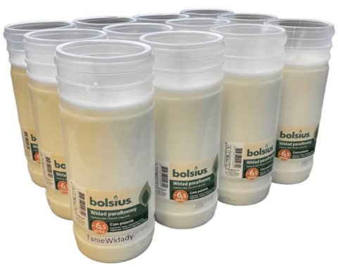 Wkład parafinowy Bolsius 6,5 dnia (niski) - 12 sztuk